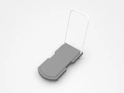 Industrial Hand Truck On Wheels 3D model