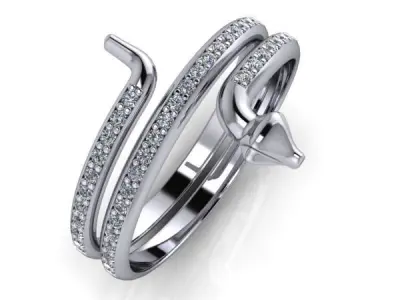 Snake ring Eternity Stacking  Luxury Snake jewelry  Gift for her 3D print model