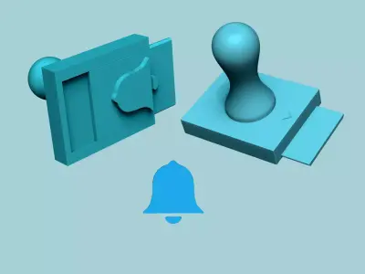 Stamp 74 - Bell - Fondant Decoration Maker Toy 3D print model