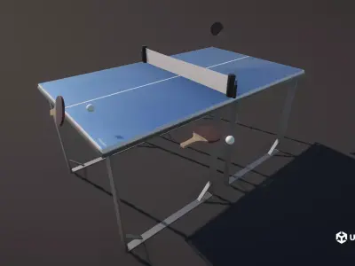 Ping Pong Low-poly 3D model