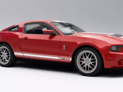 Ford Mustang Shelby 2012 Low-poly 3D model