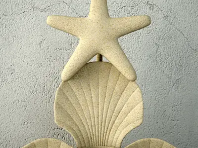 Seashell Tealight Candleholder 3D model