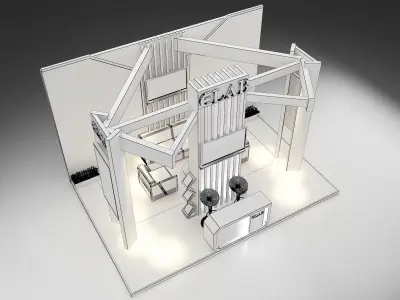  Booth Exhibition Stand a265  3D model