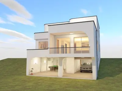 modern residential house 3D model
