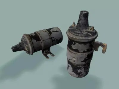 3D Scan Ingnition Coil Low-poly 3D model