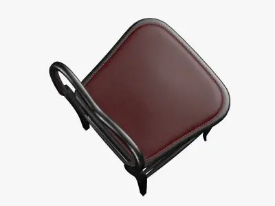 High Chair Clerks Chair No 9 Black Metal Version 3D model