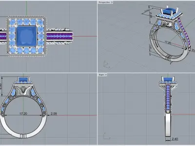 ring code 147 3D print model