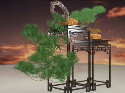 Chinese potted plant 3D model