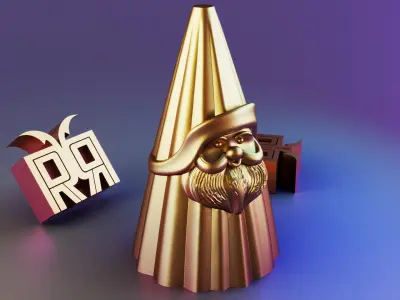 Santa Claus Christmas Candle Mold 3D print model
