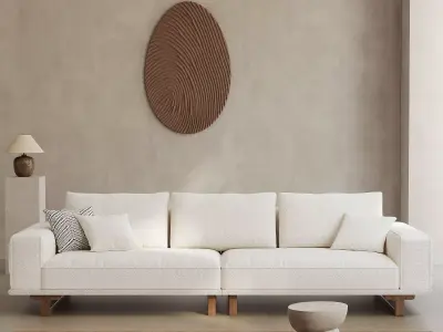 Mid Century interior scene 3D model