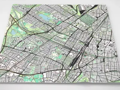 Cityscape Freiburg im Breisgau Germany 3D model