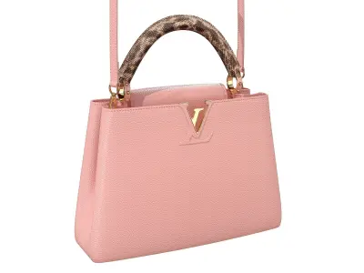 Louis Vuitton bag Capucines Pink Snake Leather 3D model
