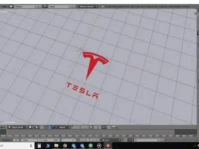 Tesla logo 3D model