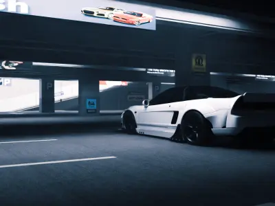  Underground Parking Lot  3D Environment Without Car 3D model