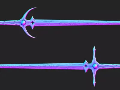 Travelers Original Swords Aether and Lumine Genshin Impact 3D print model