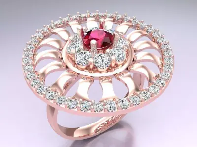 Diamond Ring - Womens Rings - N416918 3D print model