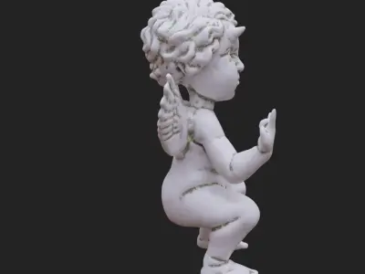 Cheeky Cherub with Horns 3D print model