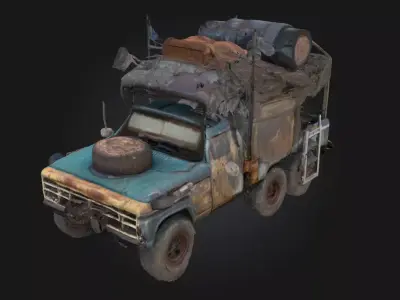 Desert Nomad Vehicle  Rugged Survival on the Sands 3D model