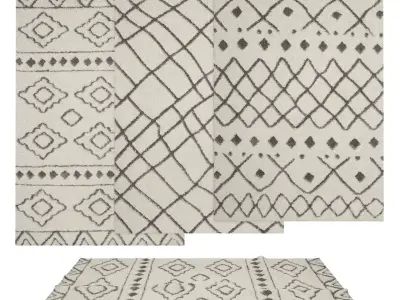 4 in 1 Rug Collection No 19 Low-poly 3D model