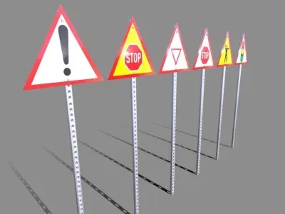 Traffic Signs 3D model