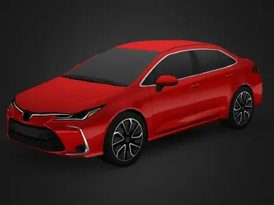 2023 Toyota Corolla Low-poly 3D model