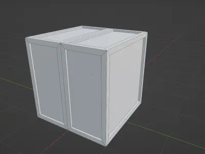 Basic Wooden Crate Low-poly 3D model