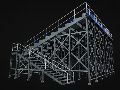 Audience  Stands  Pack Low-poly 3D model