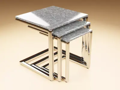 3 piece new model coffee table 3D model