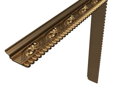 Cornice Decoration Molding 051 270 Degree Low-poly 3D model