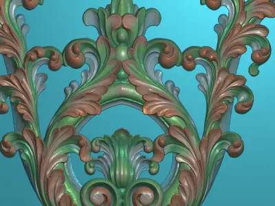 classic ceiling corner flower 3D print model