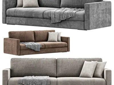 Magnum 3 Seater Fabric Sofa By Flexform 3D model