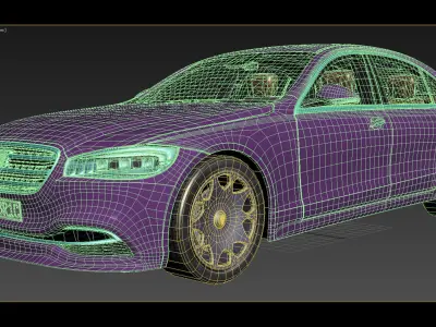 Generic Sedan v31 model Low-poly 3D model