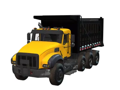 Dump Truck Low-poly 3D model