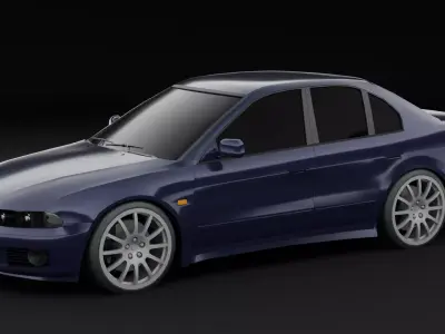 Mitsubishi Galant Low-poly 3D model