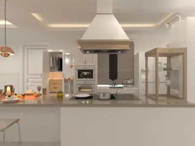 mini kitchen 3D model