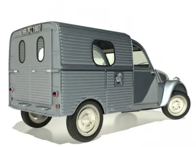1958 Citroen 2CV AZU Van 3D model