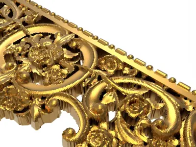 Carved Picture Frame 3D model 14