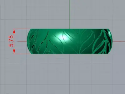 wedding ring 3D print model 8