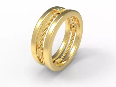 The barbed wire Ring size 4  Free 3D print model