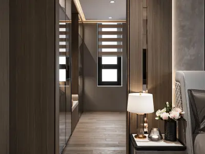 Single Man Bedroom 3D model