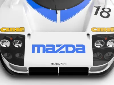 Mazda 787B 15 Racing 1991 3d model 3D model