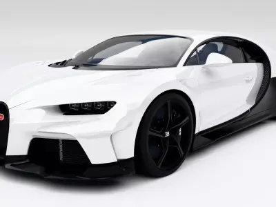 Bugatti Chiron Super Sport 2022 Low-poly 3D model