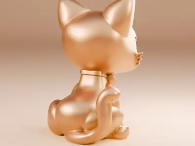 Bowtie cat 3D print model