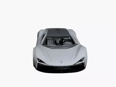Brandless Super Car Futuristic High Performance Sports Vehicle 3D model