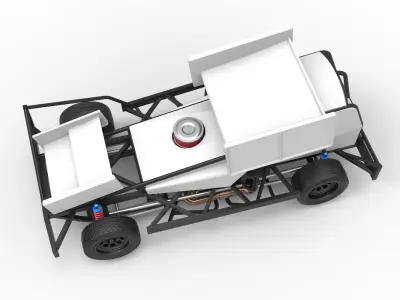 BriSCA Formula 1 Stock Car for Asphalt Scale 1 to 25 3D print model