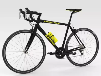 Racing Bicycle - Black 3D model