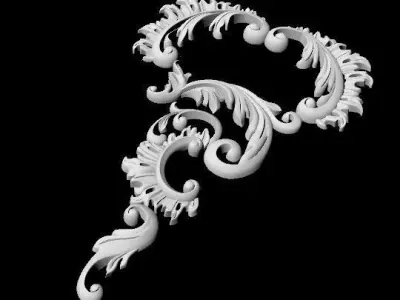 Central decor ornament for furniture 3D model 956