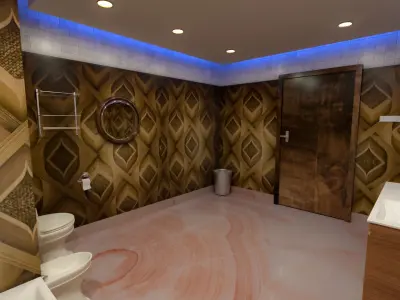 Luxury Bathroom Low-poly 3D model