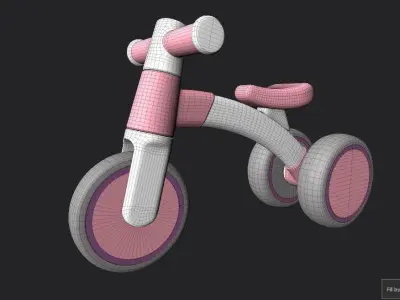 Balance Bike 01 Low-poly 3D model