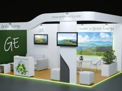 Exhibition Design Low-poly 3D model buy